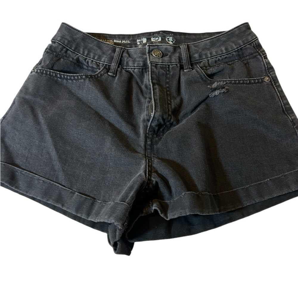 Rewash Black Distressed Vintage Denim Shorts